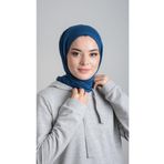 Hürrem Bone Petrol Mavisi Pratik Hazır Geçmeli Şal Viskon Kumaş Penye Şal 2108_17