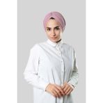 Hürrem Bone Pudra Drapeli Salaş Tesettür Bone Sandy Büzgülü 2315_06 - Standart