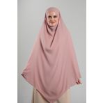 Hürrem Bone Pudra Pratik Hazır Geçmeli Tesettür Eşarp Krep Bağcıklı Sufle Hijab 2313_06