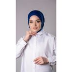 Hürrem Bone Saks Mavisi Pratik Hazır Geçmeli Tesettür Eşarp Sandy Kumaş Arkadan Çıtçıtlı 2206_24 - Standart