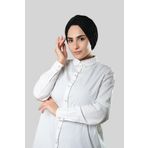 Hürrem Bone Siyah Çapraz Büzgülü Piliseli Tesettür Bone Fukuro Kendinden Desenli 2316_01