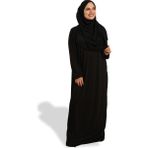Hürrem Bone Siyah Iki Parça Namaz Elbisesi Viskon Düz 2504_01 - Standart