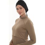 Hürrem Bone Siyah Pratik Hazır Geçmeli Deniz Havuz Bonesi Swimmy Drapeli 2509_01 - Standart