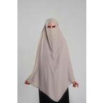 Hürrem Bone Sütlü Kahve Pratik Hazır Geçmeli Tesettür Eşarp Krep Bağcıklı Sufle Hijab 2313_26