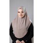 Hürrem Bone Sütlü Kahve Pratik Hazır Geçmeli Tesettür Eşarp Sandy Kumaş Düz Hijab 2308_26 - Standart