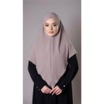 Hürrem Bone Taş Pratik Hazır Geçmeli Tesettür Eşarp Aerobin Kumaş Çapraz Hijab 2307_46 - Standart