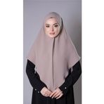 Hürrem Bone Taş Pratik Hazır Geçmeli Tesettür Eşarp Aerobin Kumaş Düz Hijab 2309_46