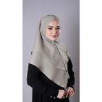 Hürrem Bone Taş Pratik Hazır Geçmeli Tesettür Eşarp Pamuk Caz Kumaş Çift Katlı Çapraz Hijab 2304_46 - Standart