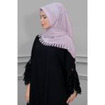 Hürrem Bone Violet Pratik Hazır Geçmeli Tesettür Eşarp Fukuro Piliseli Saçaklı Lazer Kesim 1828_21