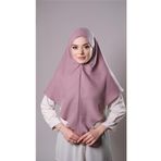 Hürrem Bone Violet Pratik Hazır Geçmeli Tesettür Eşarp Pamuk Caz Kumaş Düz Hijab 2306_21