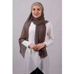 HÜRREM BONE Vizon-gold Arkadan Bağlamalı Şal Şifon Üç Bantlı Simli Pileli _1002 1835