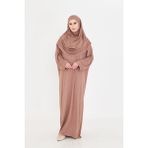 Hürrem Bone Vizon Iki Parça Namaz Elbisesi Viskon Düz 2504_10 - Standart