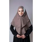 Hürrem Bone Vizon Pratik Hazır Geçmeli Tesettür Eşarp Pamuk Caz Kumaş Çift Katlı Düz Hijab 2303_10