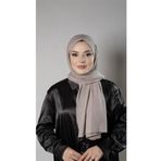 Hürrem Bone Vizon Pratik Hazır Geçmeli Tesettür Şal Örme Kumaş Taş Desenli 2118T_10