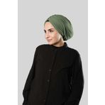 HÜRREM BONE Yağ Yeşili Drapeli Salaş Tesettür Bone Sandy Büzgülü 2315_36
