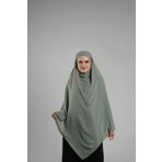Hürrem Bone Yağ Yeşili Pratik Hazır Geçmeli Tesettür Eşarp Krep Bağcıklı Çift Katlı Sufle Hijab 2314_36