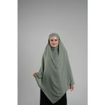 Hürrem Bone Yağ Yeşili Pratik Hazır Geçmeli Tesettür Eşarp Krep Bağcıklı Sufle Hijab 2313_36