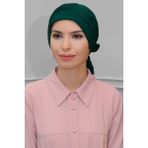 Hürrem Bone Zümrüt Pratik Hazır Geçmeli Tesettür Bone Sandy Kumaş Incili Pileli Nervürlü Güllü 1805_37 - Standart
