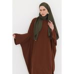 HÜRREMBONE SARAYDAN GELEN GÜZELLİK Haki Düz Klasik Şal Turlu Polyester Lüx Janjan 202126_09