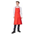 Hurry Jump - Aşçı Önlüğü Erkek Aşçı Önlüğü Kadın, Üniseks, Önlük 2 Cepli, Ayarlanabilir, Rahat, Restoran, Barbekü, Kahve, Garson, Okul için, Çeşitli Renklerde, Tek Beden, Kırmızı, Ölçü Birimi