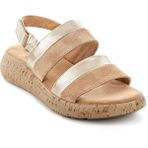 Hush Puppies Lett 624210 0 Altın Anatomik Taban Cırtlı Ayarlanabilir Kadın Sandalet