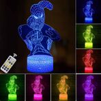 HutaoLi 3D İllüzyon LED Lamba Süper Kahraman 3D Gece Lambası Çocuklar için 16 Renk Değişen Dokunmatik ve Uzaktan Kumanda Dekor Lambası Erkek Kız Çocuk Noel Hediyeleri