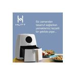 HUTT Yağsız Fritöz Airfryer, 3.5 Litre Kapasite, Akıllı LCD Ekran Dokunmatik Kontrol