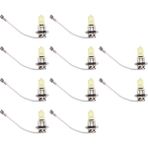 Huttrequ 10 Adet Araba Halojen Ampuller Araç Sis Lambası Dc 12V H3 100W Sarı Ampuller (Yurt Dışından) - Siyah