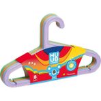 Huub Hanger Collection 24 Adet Plastik Çocuk Askısı, Bebek Askılığı, Elbise Askısı, Renkli Askı, Slim Askı