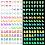 Huwena 115 Adet Aydınlık Mini Figürler 40 Adet Işıklı Mini Reçine Ördekler 40 Adet Karanlıkta Parlayan Minik Mantar Dökümü ve DIY Bahçe Oyuncak Evi için 35 Adet Karanlık Kurbağa Minyatürlerinde