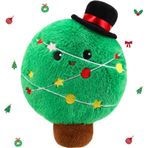 Huwena 14 inç Noel Ağacı Kırlent Yumuşak Sevimli Doldurulmuş Noel Ağacı Yastık Büyük Kabarık Sarılma Yastık Noel Tatili Yeni Yıl Partisi Favor Hediye Ev Yatak Odası Ofis Kanepe Dekorları