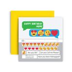 Huxters Anne için Doğum Günü Kartı - Komik Anne Emoji Klavye - Anne Mesajlaşma için Komik Kart - 14,8 cm (Anne Doğum Günü)