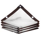 HUYYA Branda, branda, şeffaf branda, su geçirmez, delikli kumaş branda, koruyucu branda, tekne brandası, plastik ısı yalıtımı, bahçe mobilyası, havuz, araba için, 2 x 3 m