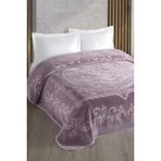 Huzur Çeyiz Kristal Tek Kişilik Emboss Battaniye - Lila - 160 x 220 cm