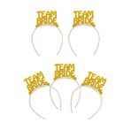 Huzur Party Store 5 Adet Gold Team Bride Simli Eva Taç Altın Sarısı Bekarlığa Veda Bride To Be Partisi Nedime Tacı