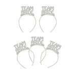 Huzur Party Store 5 Adet Gümüş Team Bride Simli Eva Taç Gri Silver Renk Bekarlığa Veda Bride To Be Partisi Nedime Tacı