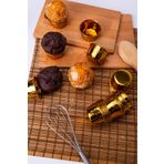 Huzur Party Store Gold Parlak Kaplama 25'li Kek Kalıbı Fırında Dağılmayan 6.5x4 cm Altın Sarısı Muffin Cupcake Kapsülü