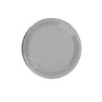 Huzur Party Store Gümüş Renginde 22'cm 25'li Parlak Tabak Renkli Dayanıklı Gri Plastik Doğum Günü Silver Parti Tabağı