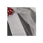 Huzur Party Store Gümüş Renk 10 Metre Kristal Tül Kumaş En 3 Metre Gri Silver Nişan Bohçası Valiz Oda Kapı Süsü