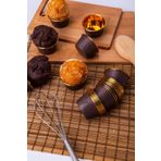 Huzur Party Store Kahverengi Parlak Karton 25'li Kek Kalıbı Kenarı Gold Kaplama Fırında Dağılmayan 6.5x4 cm Muffin
