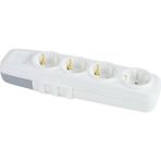 HV4340.1 – 4’lü Klemensli Topraklı Grup Priz (3×1mm²) - Beyaz