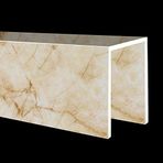 HVAC Boru Kapağı Paneli ile Mermer Mozaik, İç ve Dış Mekan için ideal, Banyo ve Balkon için, 25 cm Genişlik x 120 cm Uzunluk.