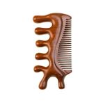 HVM Sandal Ağacı Gua Sha, Masaj Aleti Yüz & El & Tüm Vücut & Saç Bakım No:2