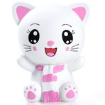 H&W Yavru Kedi Para Bankası (Pembe), Kırılmaz Kedi Kumbara, First Coin Bank, Çocuklar Erkek Kız Ev Dekorasyonu için En İyi Noel Doğum Günü (WK19-D3)