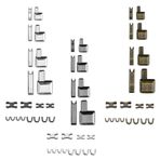 HXHWKEN Fermuar onarım seti 60 adet fermuar stoper yedek fermuar uç parçaları üst + alt metal fermuar başlığı sürgüsü bavul çanta ceket için #3#5#8#10