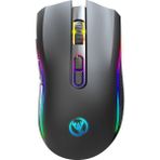 HXSJ T69 Kablosuz Rgb 4800 Dpı Oyuncu Mouse - 650 Mah Yüksek Kapasiteli Batarya - Siyah