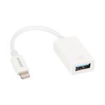 HY-XO48 Beyaz USB F To Lightning 10CM Kablolu Otg Çevirici - Option-1