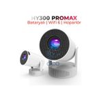 HY300 Promax Ev Sinema Projektörü | Wifi 6 & Dahili Hoparlör | Uygulama Açabilen - Beyaz