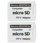 Hyamass Pro SD2Vita 5.0 Hafıza Kartı Adaptörü ve PS Vita 1000/2000 PSTV için Mikro SD Adaptörü - Firmware 3.60 HENkaku Enso Sistemi, Tak ve Çalıştır Yüksek Hızlı Transfer-2 Paketi ile Uyumlu