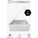 Hyb Ambalaj 5kg Kapasiteli Soğuk Zincir Strafor Köpük Kutu 39,5X29,8X18 Isı Yalıtımlı, Kapaklı, Termal Gıda Taşıma Beyaz